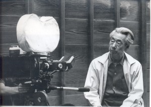 Kenji Mizoguchi am Set