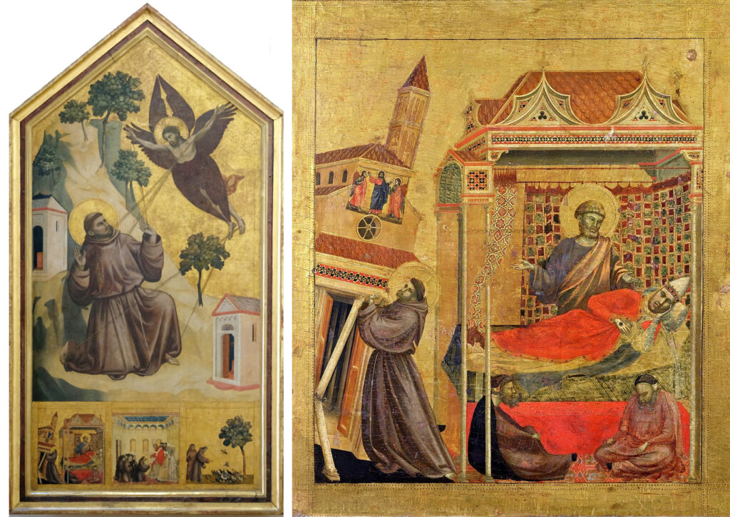Giotto, St. Francis of Assisi Receiving the Stigmata, Tempera and gold on panel, ca. 1295-1300